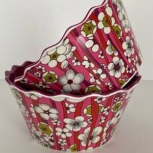 Liberty of London Set of 6 Pink Floral Bowls